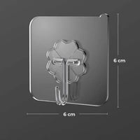خطافات تعليق لاصقة شفافة 10 قطع متعددة الاستخدامات...