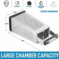 مبشرة يدوية خضار وأجبان ستانلس ستيل 4 انواع شفرات