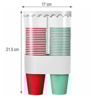 حامل كاسات بلاستيك جداري لاصق ومنظم اكواب ورق خانت...