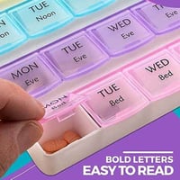 منظم ادوية كبير لتنظيم حبوب الأدوية وترتيب مواعيد...