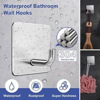 خطافات للحمام والمطبخ لاصقه 4 قطع، خطافات حديد جدا...