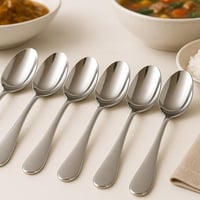 طقم ملاعق طعام ستيل فاخرة 6 قطع وزن 49 جم