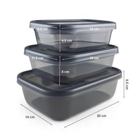 علب حفظ الطعام بالثلاجة 3 قطع صناعة تركية