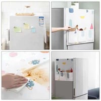 غطاء ثلاجة بلاستيك بجيوب تخزين جانبية لحماية الثلا...