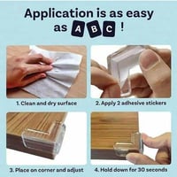 واقيات زوايا الطاولات سيليكون شفاف 4 قطع لحماية ال...