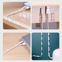 مثبت اسلاك لاصق شفاف 14 قطعه لترتيب تمديد اسلاك ال...