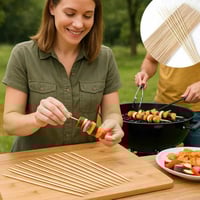 أعواد خشب للشوي عدد 130 حبة لتحضير المأكولات المشو...