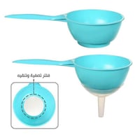 قمع صفاية بلاستيك 2 في 1 لتصفية المواد السائلة وتع...