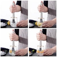 هراسة ستيل للبطاطس والخضار بمقبض مريح وعملي لهرس و...