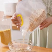 اكياس تخزين الحبوب والبقوليات شفافة 3 قطع محكمة ال...