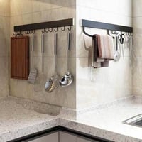 علاقات مطبخ الومنيوم لاصقة 8 خطافات لتنظيم المطبخ...