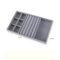 علبة تنظيم الاكسسوار قطعه واحده مخمل لترتيب الاكسس...