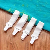 مثبت شرشف السرير مطاط 4 قطع لشد وترتيب أغطية السري...