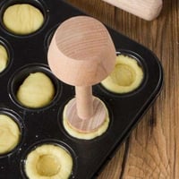 مكبس تارت خشبي جهتين لصنع قوالب التارت حسب المقاس...