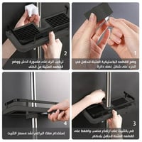 رفوف حمامات بلاستيك 1 قطعه مقاوم للماء والرطوبة سه...