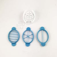 قطاعه بيض اشكال مختلفة تحتوي على ثلاث نماذج من شفر...