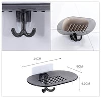 حامل صابون اكريليك جداري لاصق لتنظيم الحمام وترتيب...