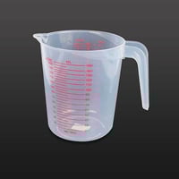 كوب معياري بلاستيك شفاف للسوائل لقياس المقادير الس...