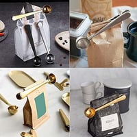 ملعقة بن قهوة ستيل و كلبس إغلاق للكيس لتحضير القهو...