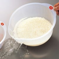 صفاية ارز وخضروات بلاستيك شفاف سعة ٢ لتر لتصفية ال...