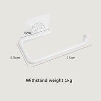 حامل مناديل رول للحمام والمطبخ بلاستيك لاصق مقاوم...