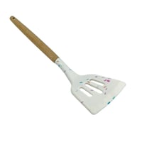 ملاعق تقليب البيض سيليكون بمقبض خشبي مريح لتحريك و...