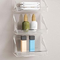 رف تخزين اكريليك شفاف جداري حجم صغير لتنظيم الادوا...
