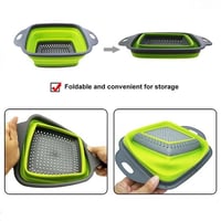 مصفاة سيليكون قابلة للطي لغسيل الخضار والفواكة وال...