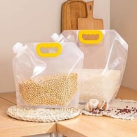 اكياس تخزين الحبوب والبقوليات شفافة 3 قطع محكمة ال...