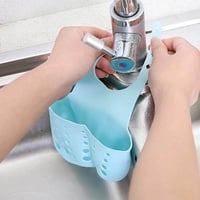 سلة مصفاة لحوض المطبخ لتنظيم ادوات التنظيف مثل اسف...