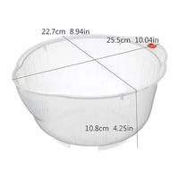 صفاية ارز وخضروات بلاستيك شفاف سعة ٢ لتر لتصفية ال...