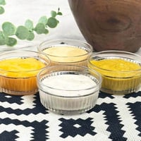 صحون تقديم شفافه صغيرة 4 قطع لتقديم الصوصات الحارة...