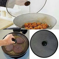 غطاء شبك ستيل لمنع رذاذ الزيت أثناء القلي والطهي