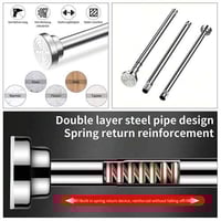 ماسورة تعليق ملابس ستيل 90سم قابل للتمديد الى 140س...