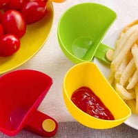 صحن تقديم صوص مع طرف تعليق على الأطباق لوضع الصوصا...