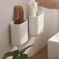 حامل فرشاة الاسنان بلاستيك جداري 1 قطعه لتنظيم الح...