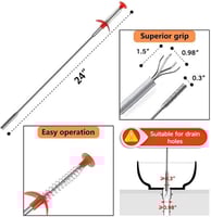 أداة تسليك الحوض و تنظيف قنوات تصريف المياة من الش...