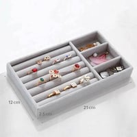 منظم خواتم مخمل لتنظيم الاكسسوارات وأدراج التسريحه