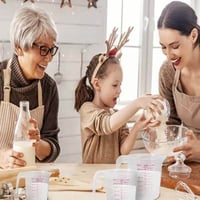 كوب معياري بلاستيك شفاف للسوائل لقياس المقادير الس...