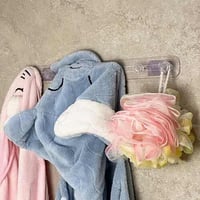 شماعة ملابس جدارية لاصقة شفافة 7 خطافات سهلة الترك...