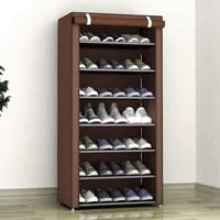 منظم احذية قماش 7 رفوف، رف الاحذية لتنظيم تخزين ال...