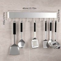 علاقات مطبخ الومنيوم لاصقة 8 خطافات لتنظيم المطبخ...