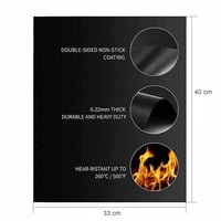 حصيرة شواء غير لاصقة للفرن 3 قطع تحافظ على نظافة ا...