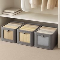 صناديق تخزين قماش، منظم دولاب، مع دعامات لفرد الصن...