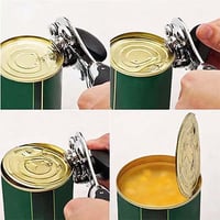 فتاحة علب معدنية ستيل ومقبض عملي ومريح لفتح المعلب...