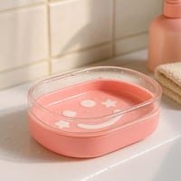 علب صابون مع غطاء شفاف للحفاظ على نظافة الصابون من...