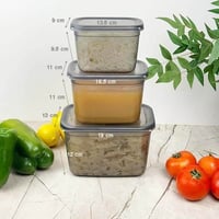 حافظات بلاستيك بغطاء صناعة تركية صغيرة 3 قطع بأحجا...