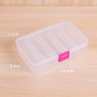 علبة تخزين بلاستيك شفافة مقسمة متعددة الاستخدامات