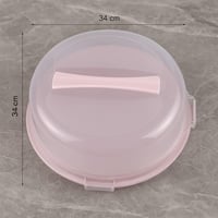 حافظة كيك شفاف دائرية بغطاء محكم الاقفال لمنع الرط...