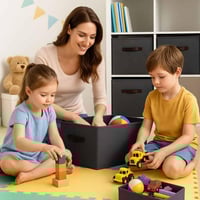 صناديق تنظيم الملابس قماش 3 قطع قابله للطي 40سم